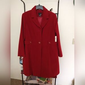 Red wool coat Size 3XL NWT East 5th